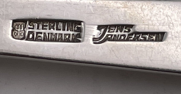 J. Andersen Danish 156-Piece Sterling Silver Flatware Set Mid-Century Modern