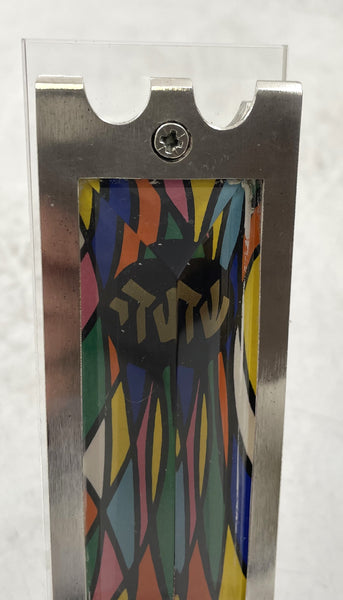 Noam Basson Artistic Glass on Lucite Limited Edition Mezuzah