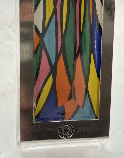 Noam Basson Artistic Glass on Lucite Limited Edition Mezuzah