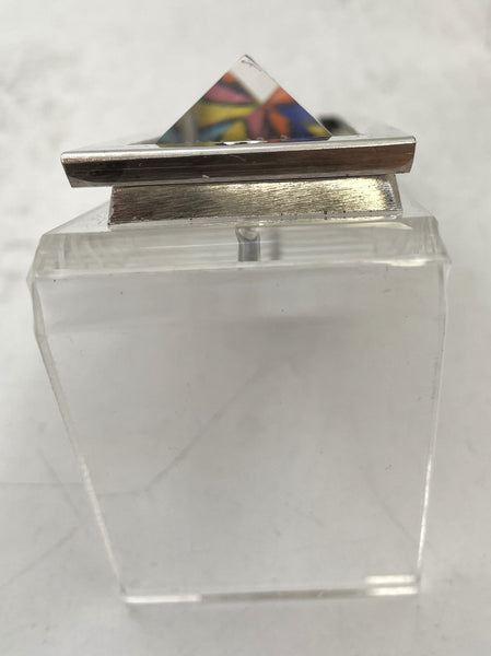 Noam Basson Artistic Glass on Lucite Limited Edition Mezuzah