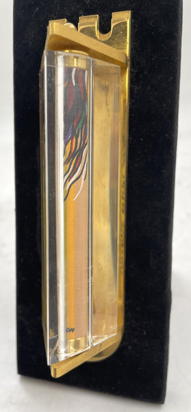 Noam Basson Artistic Glass Limited Edition Mezuzah on Felt