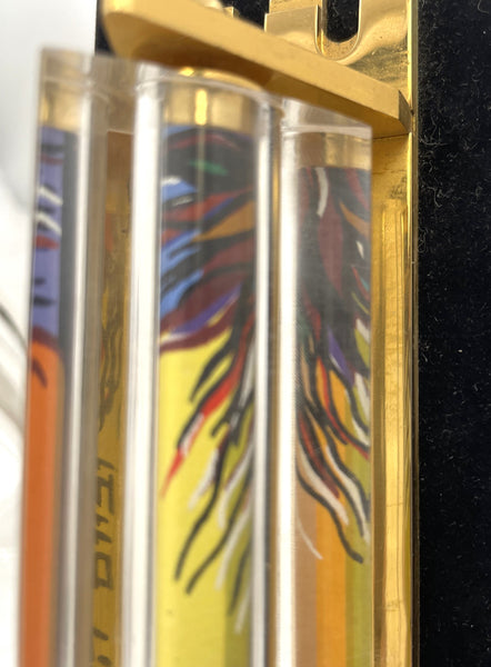 Noam Basson Artistic Glass Limited Edition Mezuzah on Felt