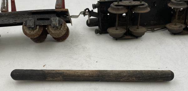 Hornby Set of 2 O Gauge X9421 Flat Cars with Wood Logs