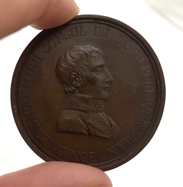 Napoleon First Consul Bronze Medal Coin Luneville Peace 1801