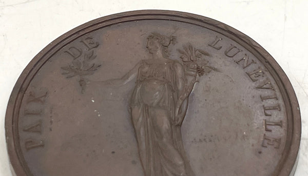 Napoleon First Consul Bronze Medal Coin Luneville Peace 1801