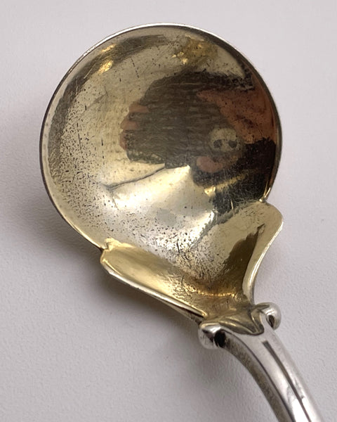 J. E. Caldwell & Co. Sterling Silver Salt Spoon in Medallion Pattern