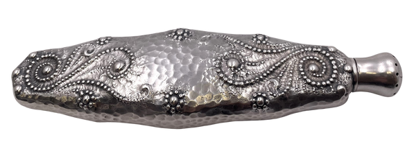 Whiting Sterling Silver Perfume Bottle/ Scent Vial in Japonesque Style from 1880s