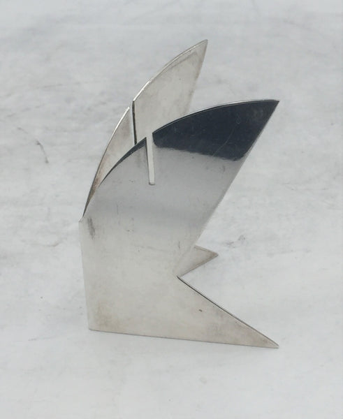 Pair of Sterling Silver Card / Menu Holders by De Vecchi