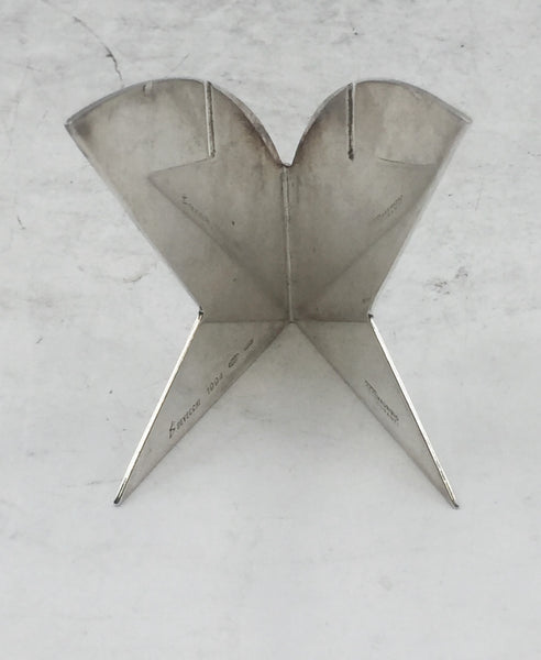 Pair of Sterling Silver Card / Menu Holders by De Vecchi