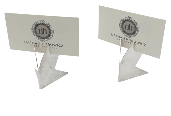 Pair of Sterling Silver Card / Menu Holders by De Vecchi