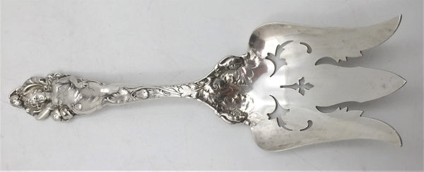 Reed & Barton Old Sterling Silver Salad Set in Love Disarmed Art Nouveau Pattern