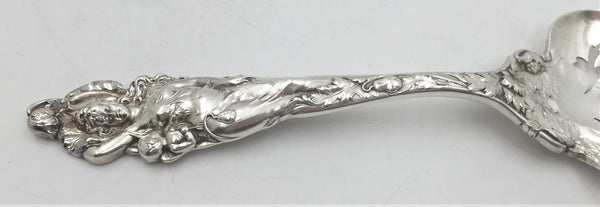 Reed & Barton Old Sterling Silver Salad Set in Love Disarmed Art Nouveau Pattern