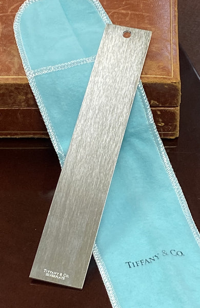 Tiffany & Co. Pair of Silver Metric Rulers in Classic Tiffany-Blue Pouch