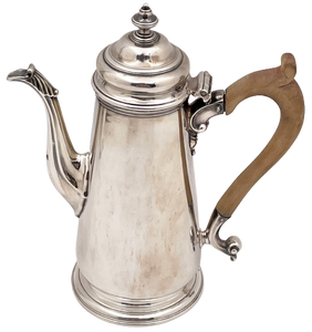 English Georgian Sterling Silver Coffee Pot from Late 18th/ Early 19th Century