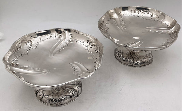 Pair of Friedlander Royal Maker Continental Silver 19th Century Tazza / Bowls