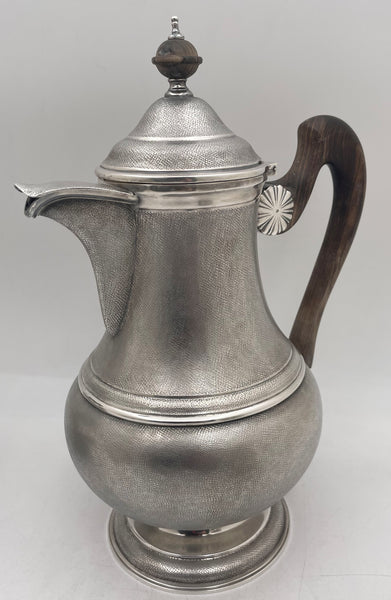 Rare Mario Buccellati Sterling Silver 4-Piece Tea & Coffee Set with Satin Finish