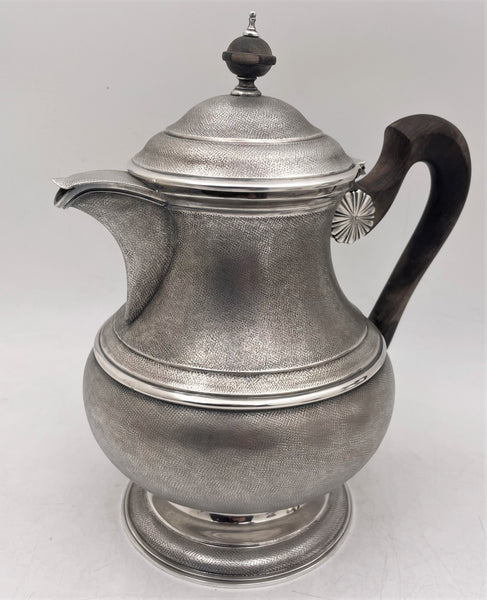 Rare Mario Buccellati Sterling Silver 4-Piece Tea & Coffee Set with Satin Finish