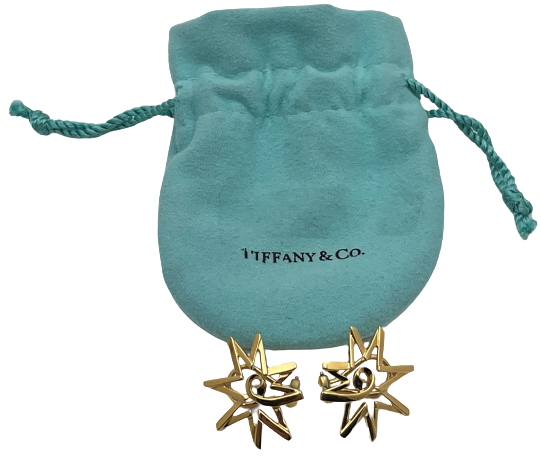 Tiffany & Co. by Paloma Picasso 18k Gold Rare Starburst Earrings