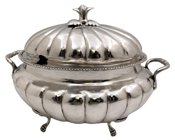 South American Silver Tureen/ Covered Bowl