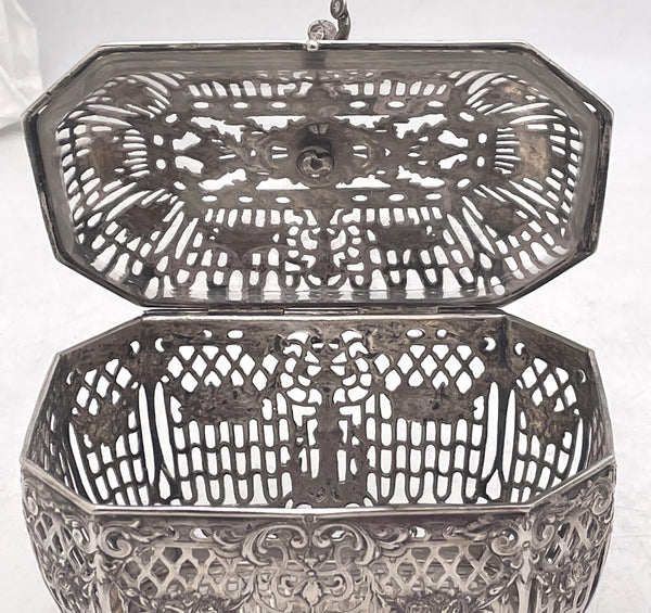 German Continental Silver Casket with Putti