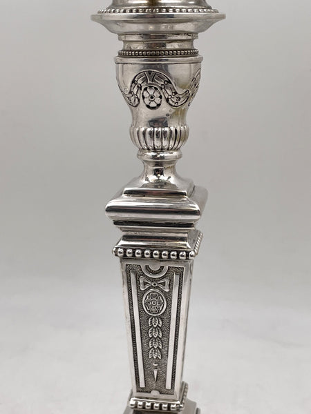 Pair of Portuguese Silver 5-Light Candelabra with Ornate Motifs