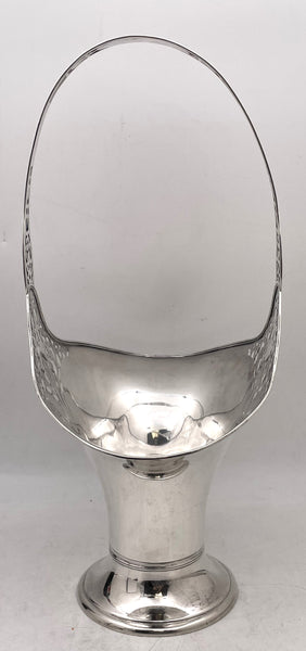 Gorham Sterling Silver 1915 Basket Bowl in Art Nouveau Style with Pierced Motifs