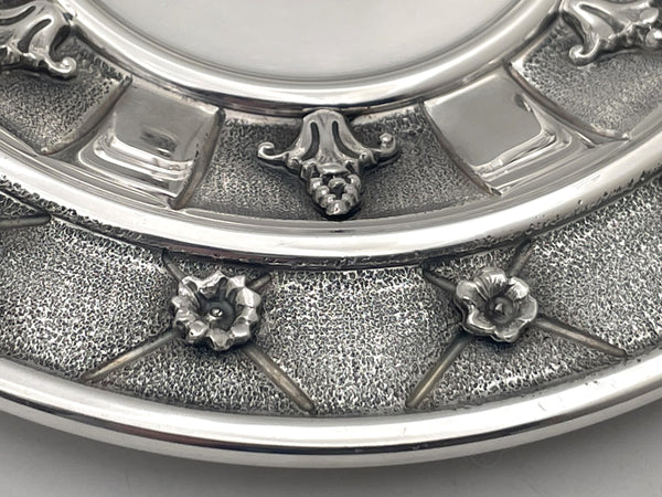 Buccellati Style Italian Sterling Silver Kiddush Cup & Saucer for Shabbat / Pesach