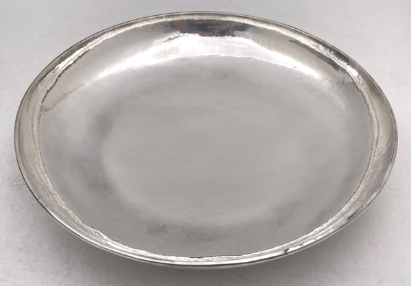 Kalo Sterling Silver Hand Wrought Hammered Bowl in Arts& Crafts Style from 1910s