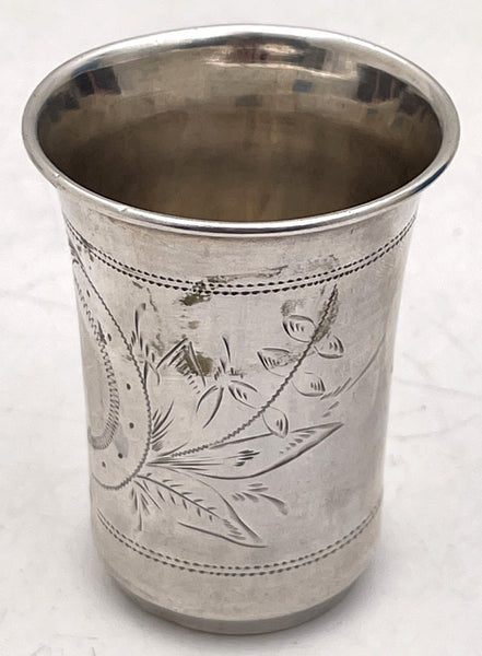 Russian 0.84 Silver Kiddush Cup from 19th Century