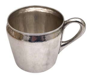 Anna Eicher Woman Sterling Silver Hammered Mug in Arts & Crafts Style