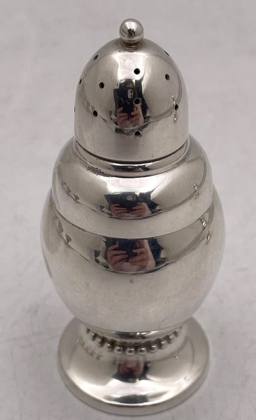 Randahl Pair of Sterling Silver Salt & Pepper Shakers in Arts & Crafts Style
