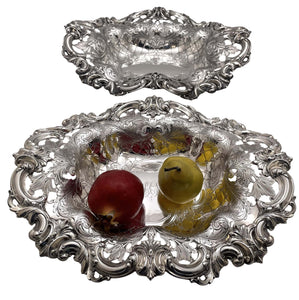 Pair of Frank Smith Sterling Silver Bowls in Art Nouveau Style from Early 20th Century