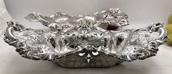 Pair of Frank Smith Sterling Silver Bowls in Art Nouveau Style from Early 20th Century