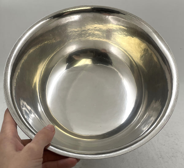Georg Jensen Sterling Silver Hammered Centerpiece Bowl #197C in Art Nouveau Style