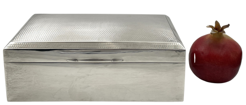Cohen & Solomon English Sterling Silver 1918 Cigar Box/ Humidor in Art Deco Style
