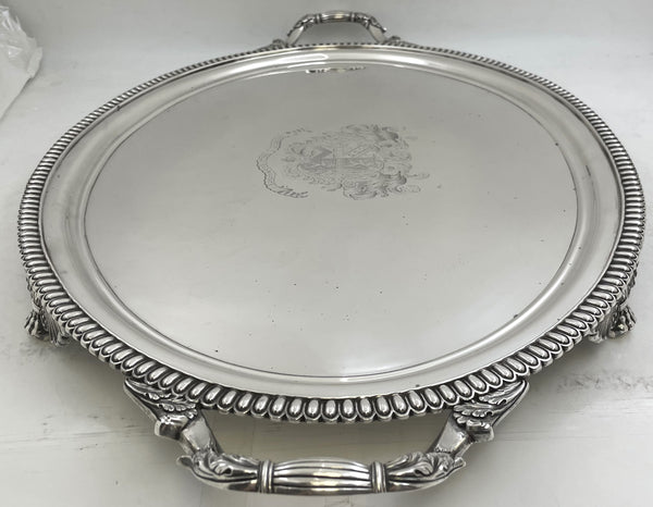 Richard Sibley English Sterling Silver Georgian 1814 Tray