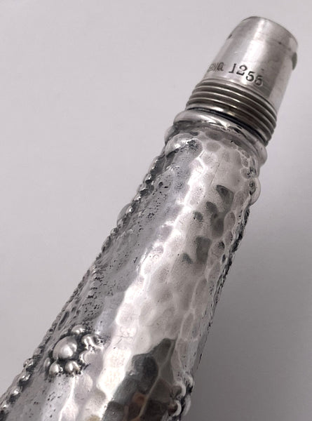 Whiting Sterling Silver Perfume Bottle/ Scent Vial in Japonesque Style from 1880s