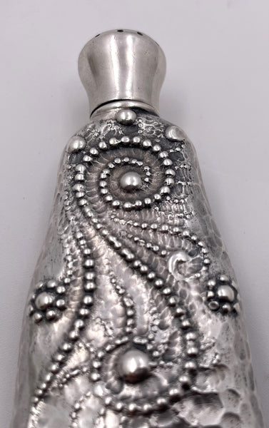 Whiting Sterling Silver Perfume Bottle/ Scent Vial in Japonesque Style from 1880s