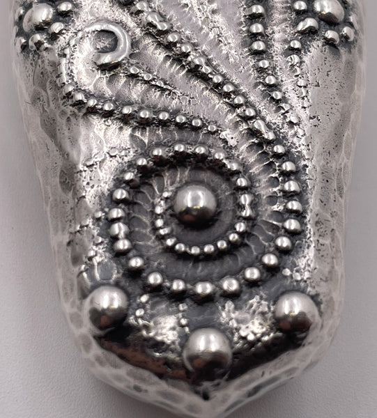 Whiting Sterling Silver Perfume Bottle/ Scent Vial in Japonesque Style from 1880s