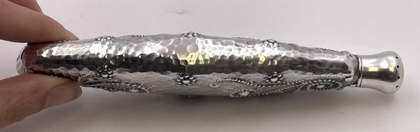 Whiting Sterling Silver Perfume Bottle/ Scent Vial in Japonesque Style from 1880s