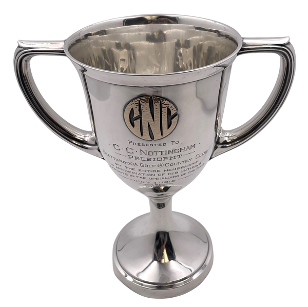 Gorham Gold and Sterling Silver 2-Handled 1915 Trophy Cup for Chattanooga Golf & Country Club