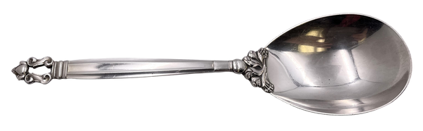 Georg Jensen Sterling Silver Mashed Potato Spoon in Acorn Pattern