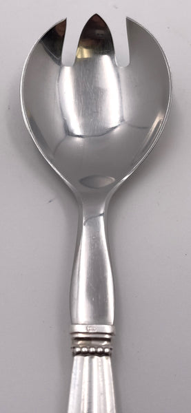 Georg Jensen Sterling Silver 2-Piece Salad Serving Set in Acorn Pattern