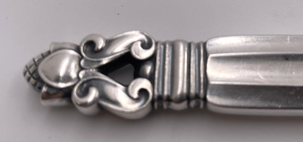 Georg Jensen Sterling Silver 2-Piece Salad Serving Set in Acorn Pattern