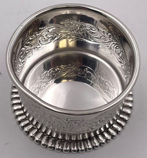 Tiffany & Co. Sterling Silver Pair of Cachepots with Floral Motifs