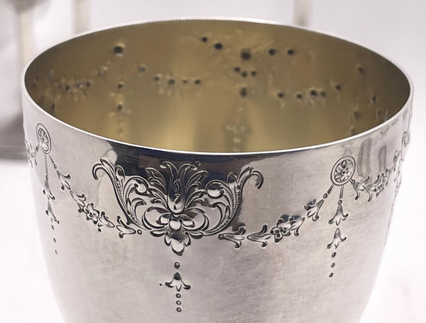 Set of 12 International Sterling Silver Goblets on Matching Tray