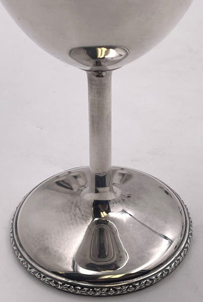 Set of 12 International Sterling Silver Goblets on Matching Tray