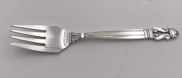 Georg Jensen 52-Piece Sterling Silver Flatware Set in Acorn Pattern