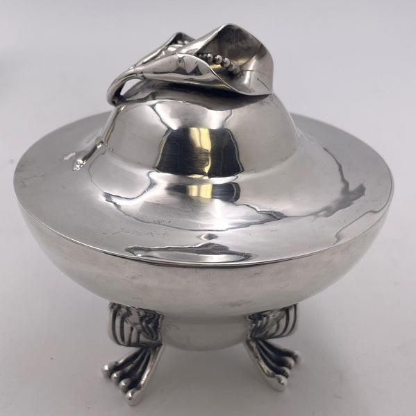 DeMatteo (?) Georg Jensen Blossom Style Sterling Silver 4-Piece Tea & Coffee Set
