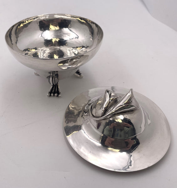 DeMatteo (?) Georg Jensen Blossom Style Sterling Silver 4-Piece Tea & Coffee Set
